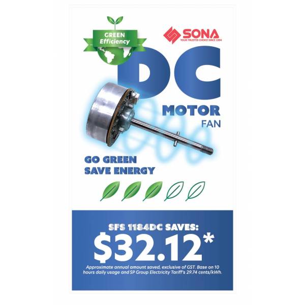 SONA 16” Remote DC Stand Fan SFS 1184DC